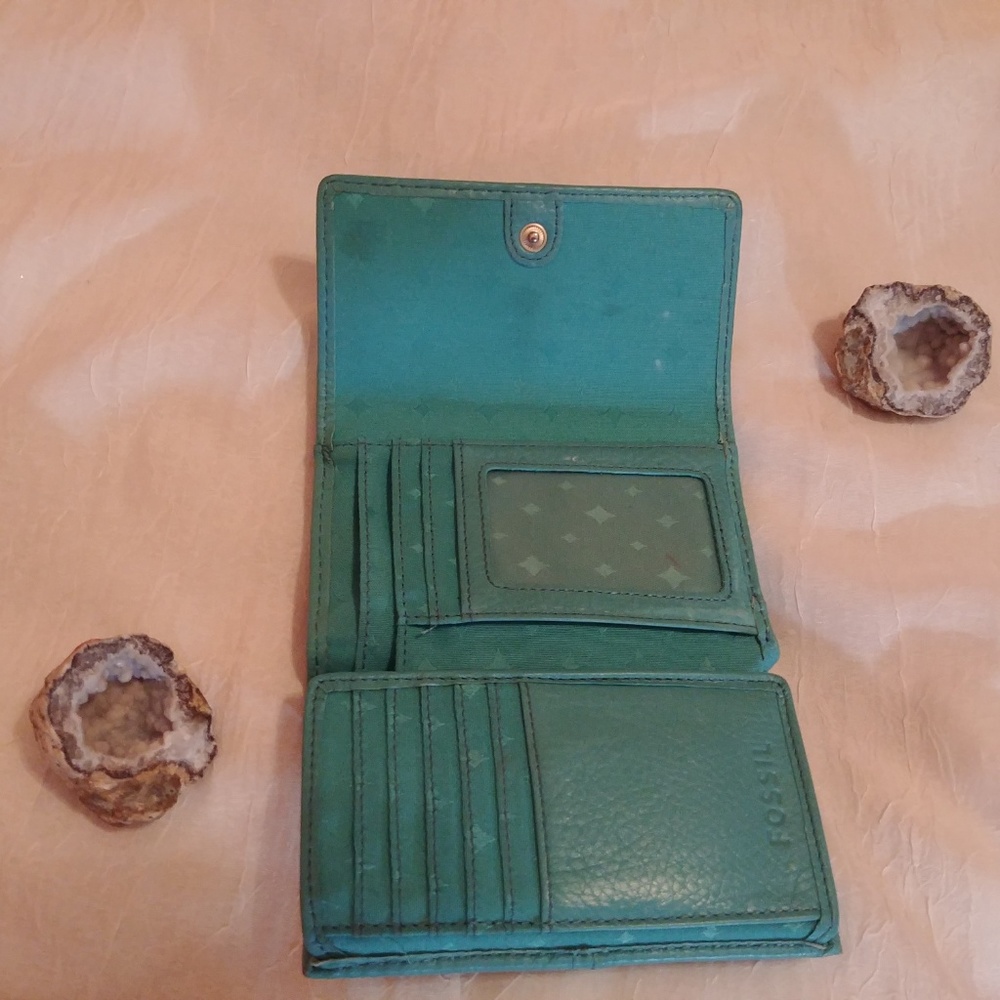 Fossil Teal Folding Wallet - image 3